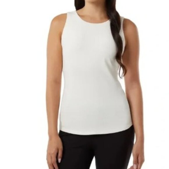 New 32 Degrees Cream Fitted Tank Top - Picture 1 of 4